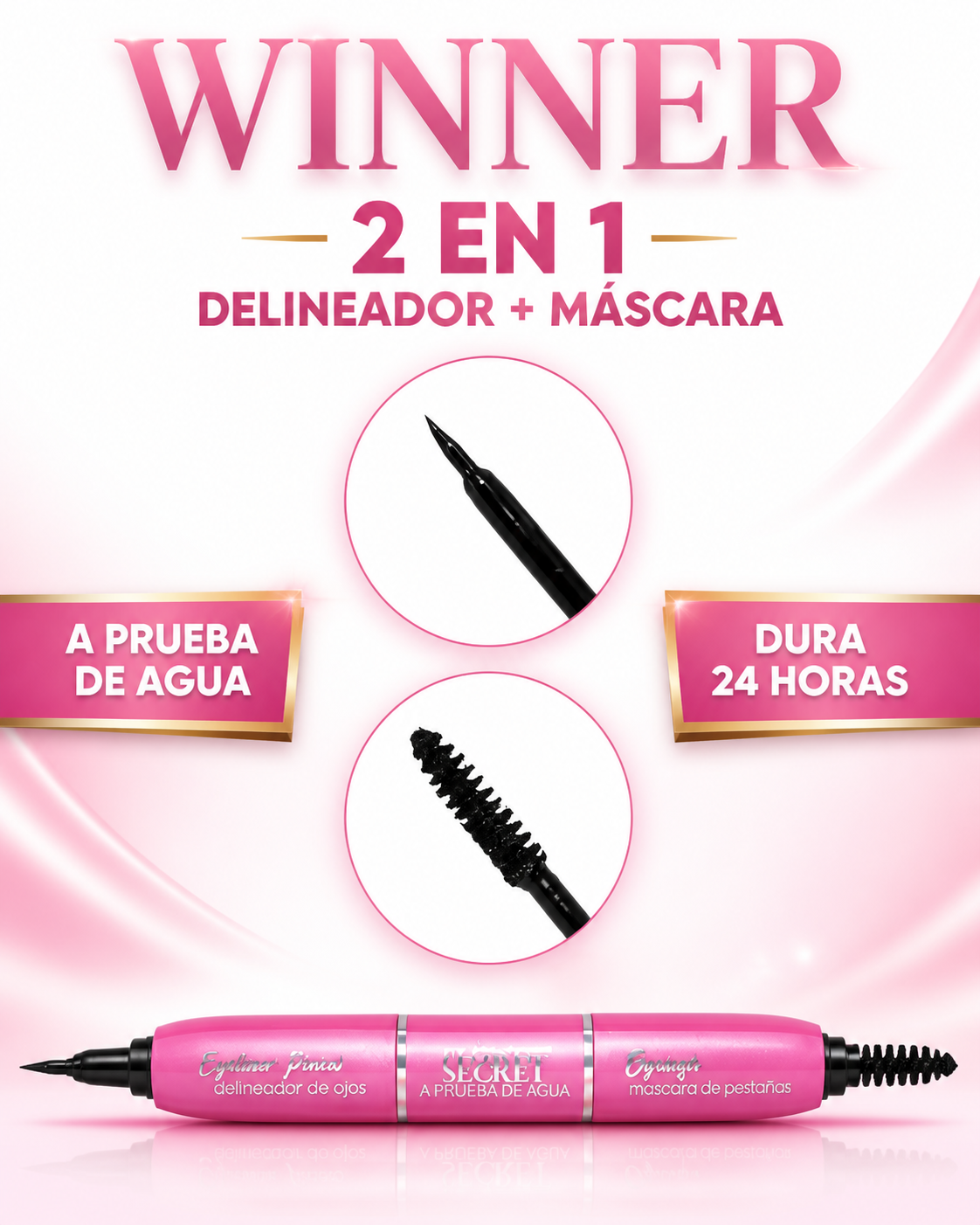 MASCARA PESTAÑAS CON DELINEADOR 2X1