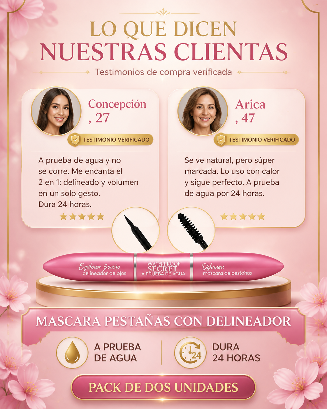 MASCARA PESTAÑAS CON DELINEADOR 2X1