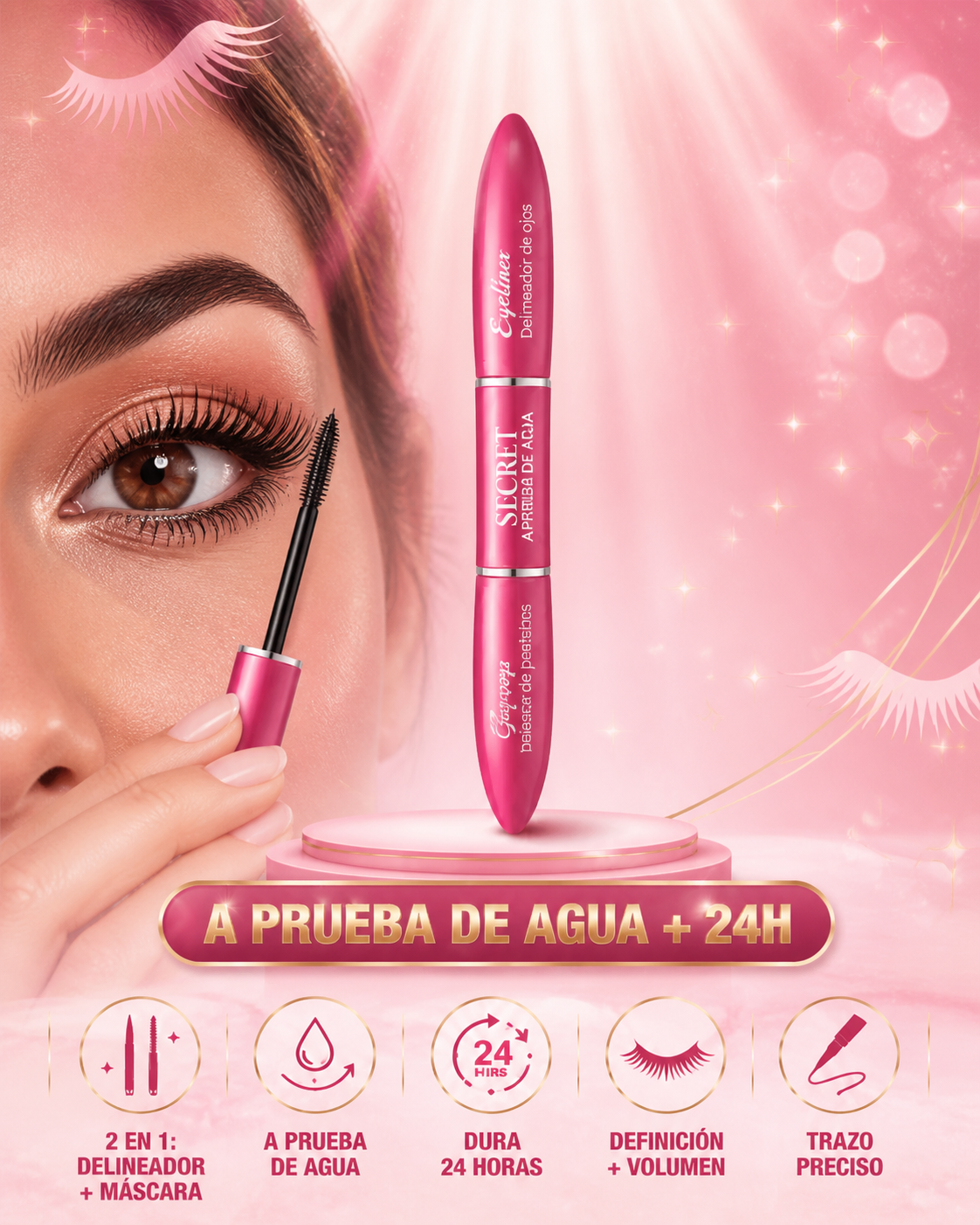 MASCARA PESTAÑAS CON DELINEADOR 2X1